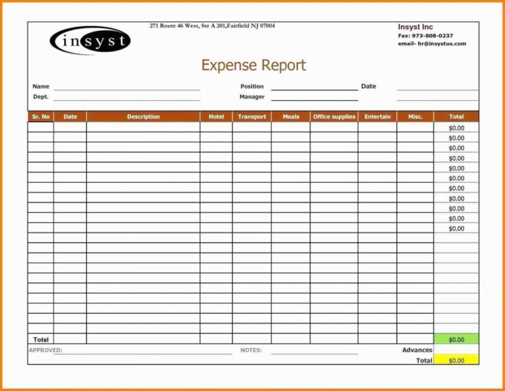 free excel expense report template for mac